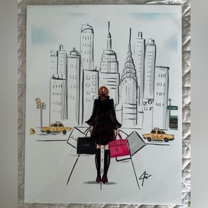 Melsy Fifth Ave Fashion Illustration Print. 11x14.